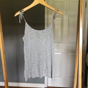 Striped Tank with Tie Straps